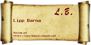 Lipp Barna névjegykártya
